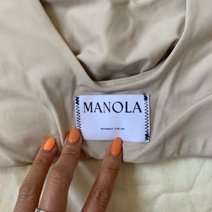 Size Small. Long sleeve workout top. By Manola - oatmeal or light brown.